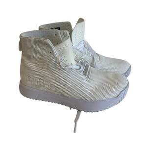 Nobull NWOT Outwork High Top Trainers All White Athletic Sneakers Sz 9.5 Men